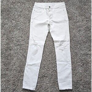 Articles of Society Jeans Womens 27 Skinny Mid Rise Distressed Size 27x27 White